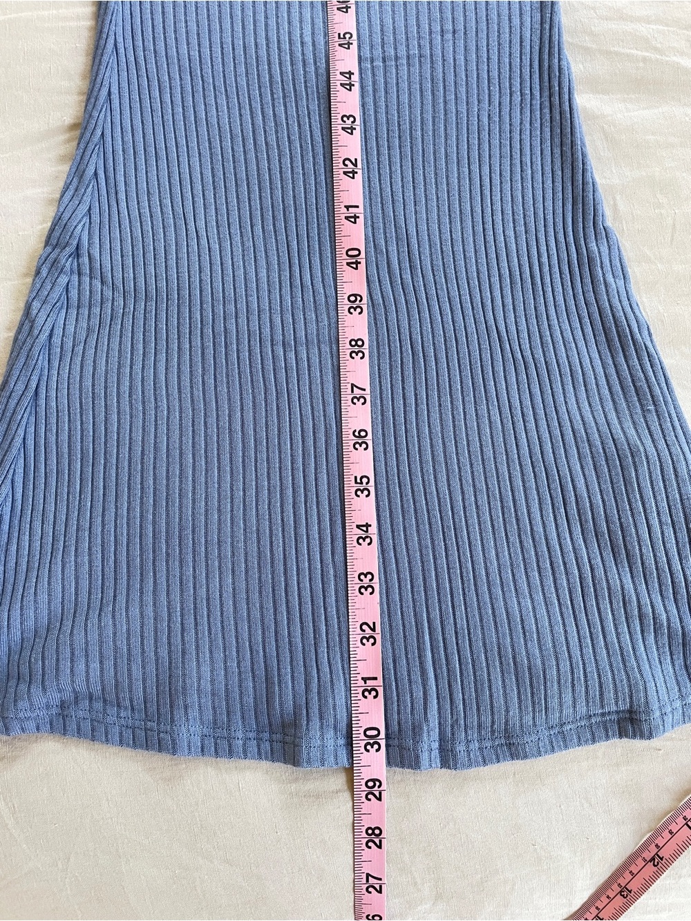 Periwinkle Blue Reformation ribbed minidress - Picture 8 of 9